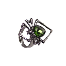 Load image into Gallery viewer, Retro Fashion Animal Ring Creative Black Spider Inlaid Rhinestone