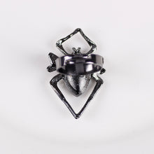 Load image into Gallery viewer, Retro Fashion Animal Ring Creative Black Spider Inlaid Rhinestone